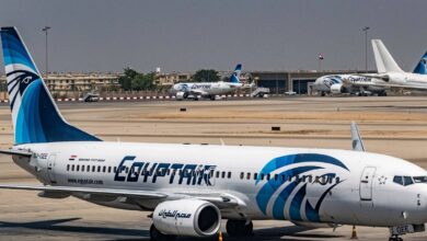 Egyptian plane landed safely at Jeddah airport after one of its tires exploded