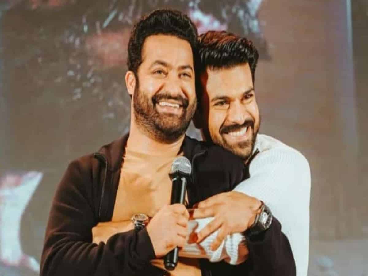 Ram Charan, Jr NTR take scooty ride in Hyderabad (Video)