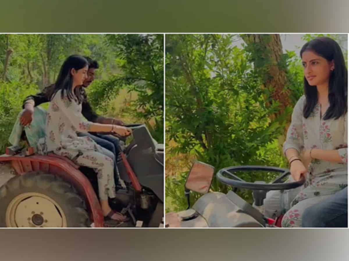 Navya Naveli drives tractor in Gujarat village, rumoured boyfriend Siddhant Chaturvedi reacts