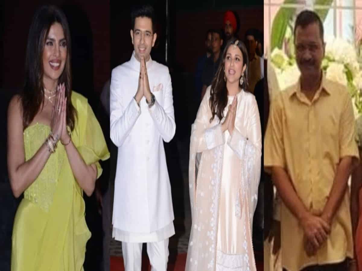 Ragneeti: Chidambaram to Kejriwal, an eclectic turnout at Raghav-Parineeti's engagement (Ld)