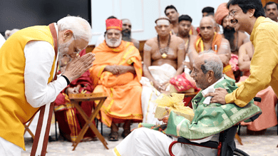 Sengol from Tamil Nadu Adheenams at Modi residence