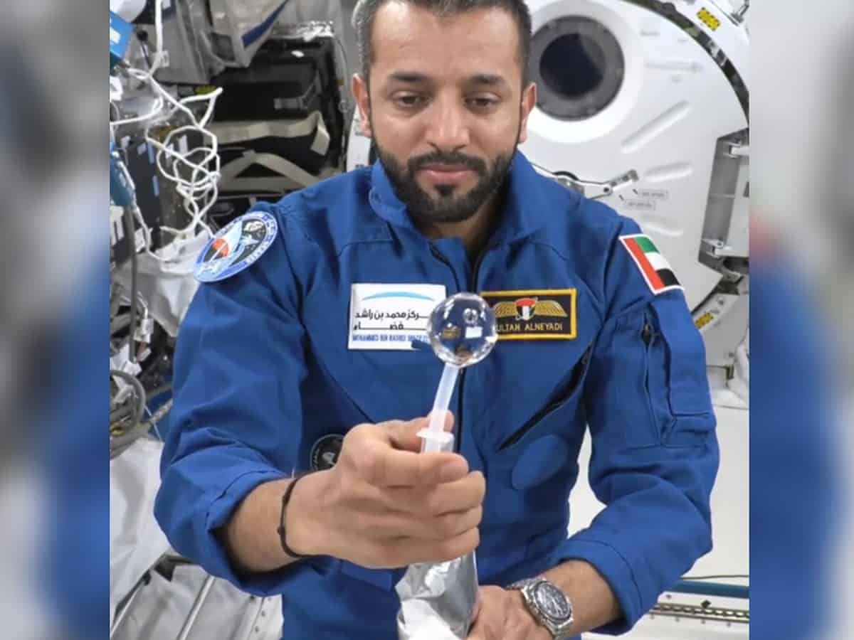 Watch: UAE astronaut Sultan Al Neyadi shows how water looks in space