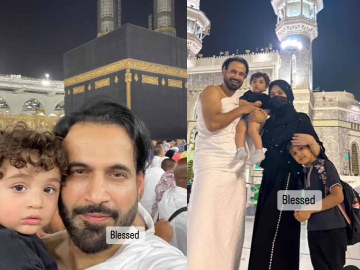 Watch: Irfan Pathan performs Umrah with wife, Safa Baig and kids