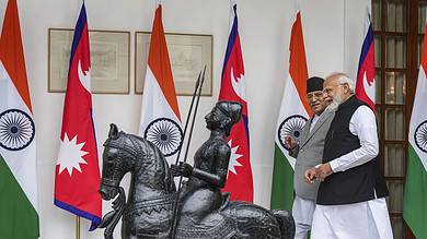 Prime Minister Narendra Modi meets Nepalese PM