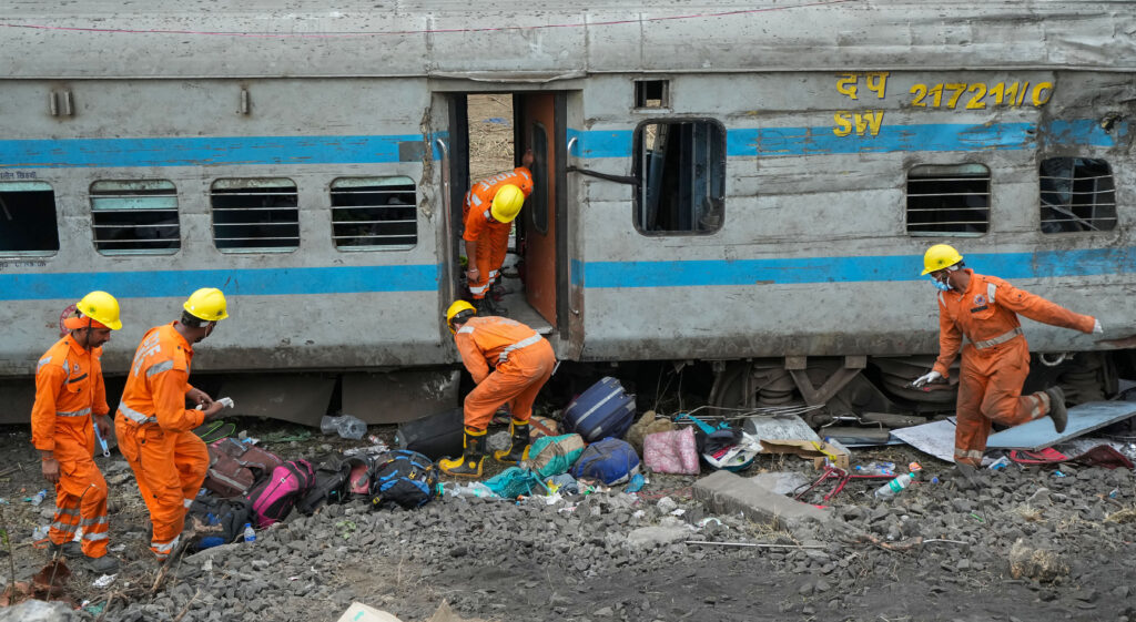 Odisha train accident: Restoration work