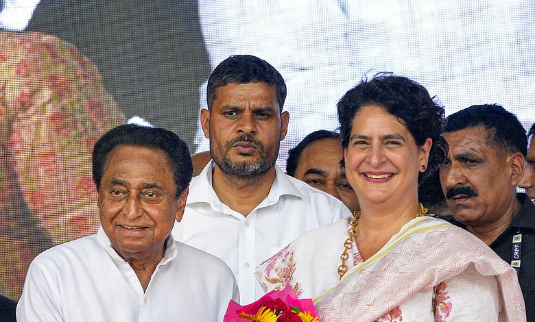 MP: Cong protests over FIR against handlers of ‘Priyanka, Kamal Nath’s ‘X’ accounts