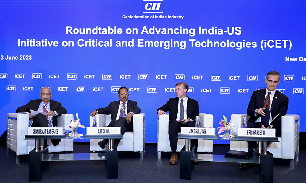 Ajit Doval and Jake Sullivan at CII event