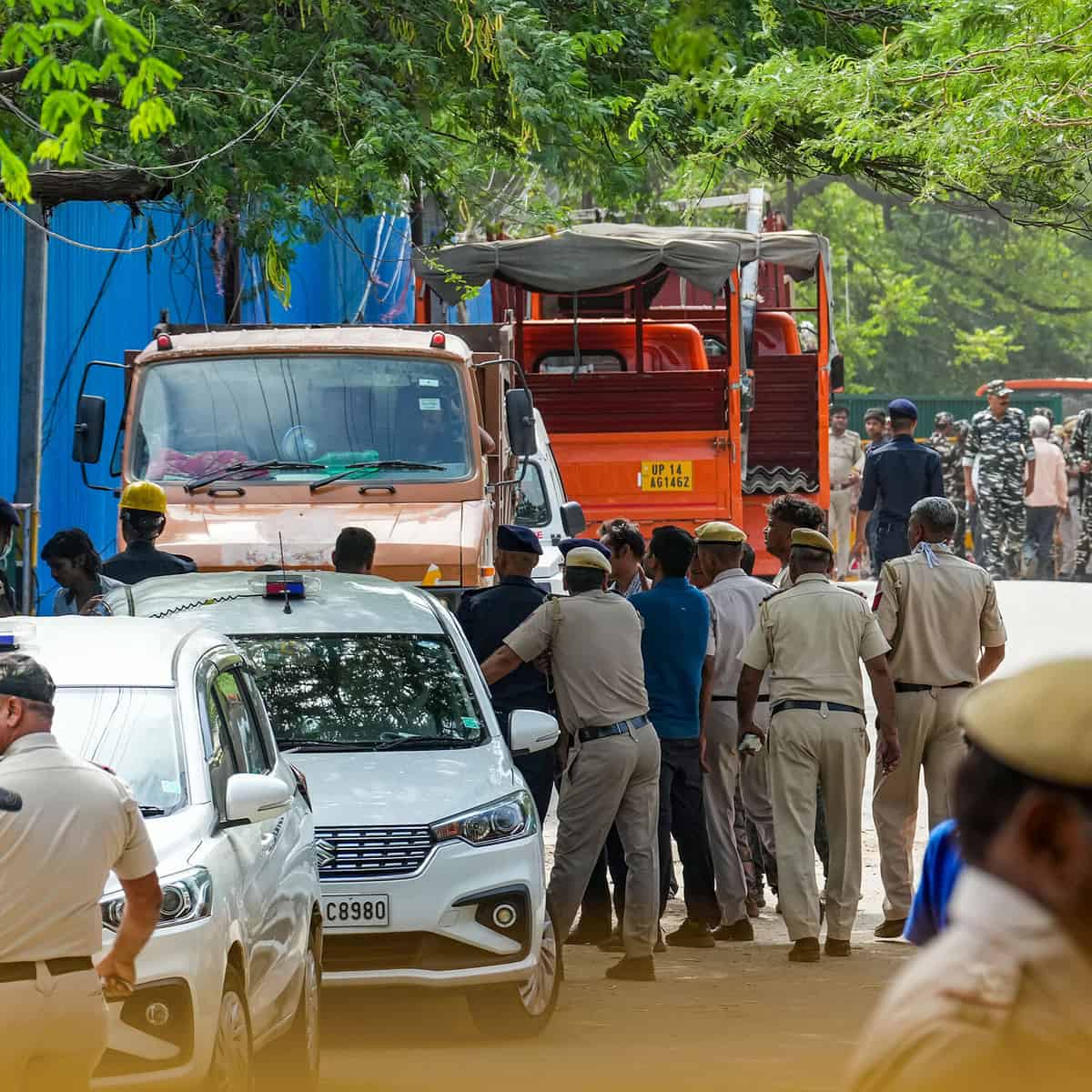 Demolition drive at Priyanka Gandhi Camp