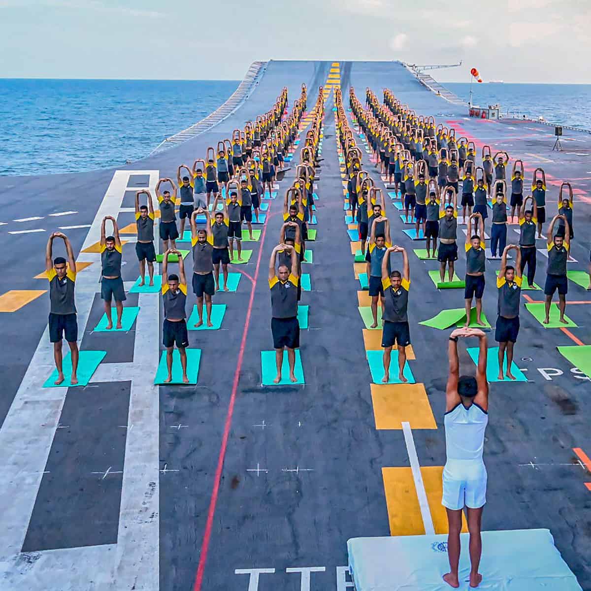 IDY: Navy personnel at yoga session