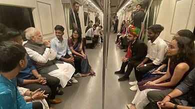PM Modi travels in Delhi Metro