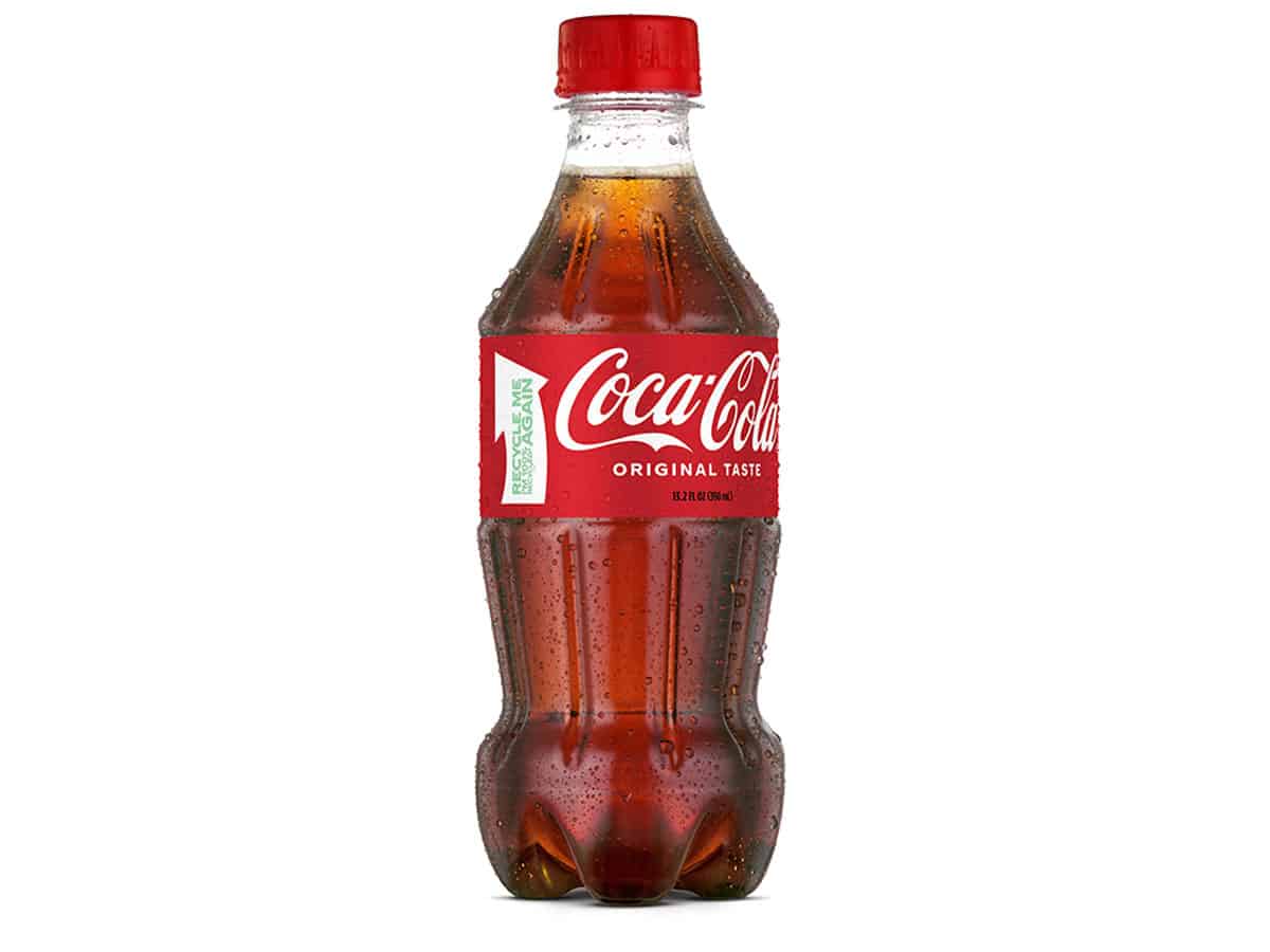 Coca-Cola launches bottles made of recycled plastic material