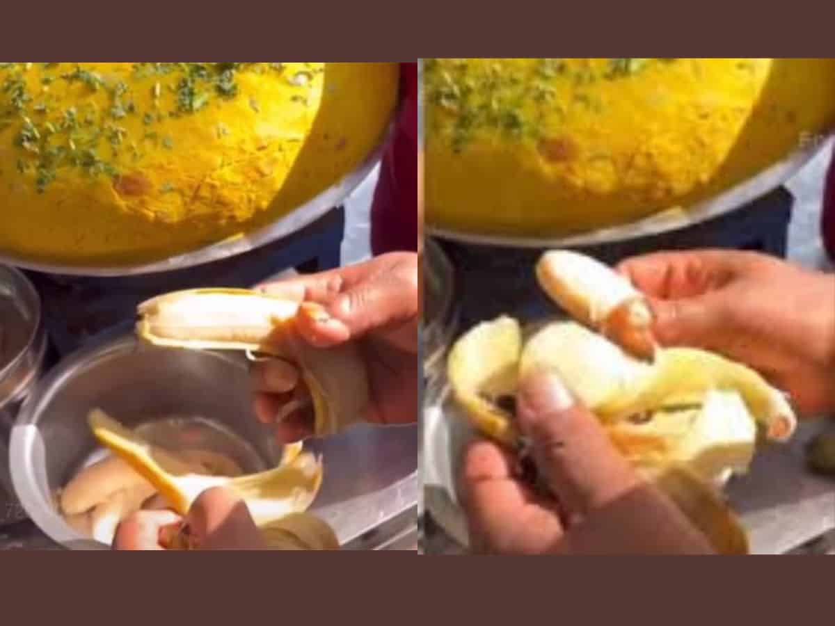 Bizzare chat combo: Video of 'banana' mixed with pani puri goes viral