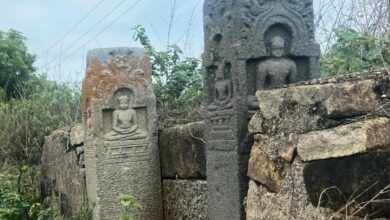 Telangana: 1000-year-old pillars with Jain sculptures found in Moinabad