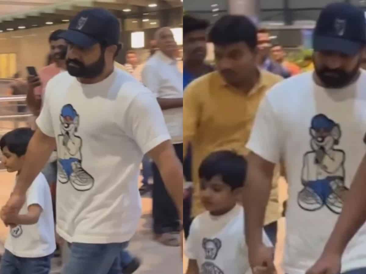 Hyderabad: Jr NTR's airport style steals show with Louis Vuitton tee worth Rs..