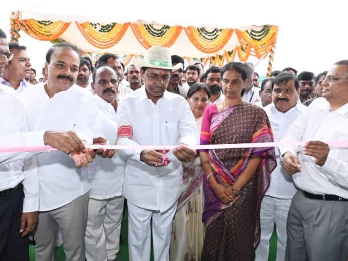 Telangana Chief Minister K Chandrasekhar Rao on Thursday inaugurated the Medha Rail Coach Factory, a private railway bogies and coaches manufacturing facility at Rangareddy's Kondakal