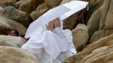 Haj 2023: Pilgrims praying on Mount Arafat