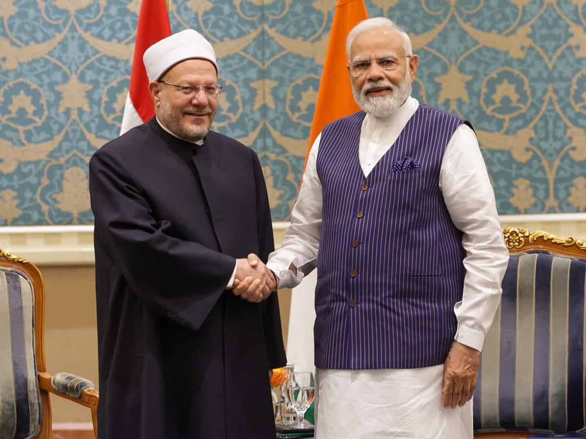 PM Narendra Modi meets Egypt's Grand Mufti