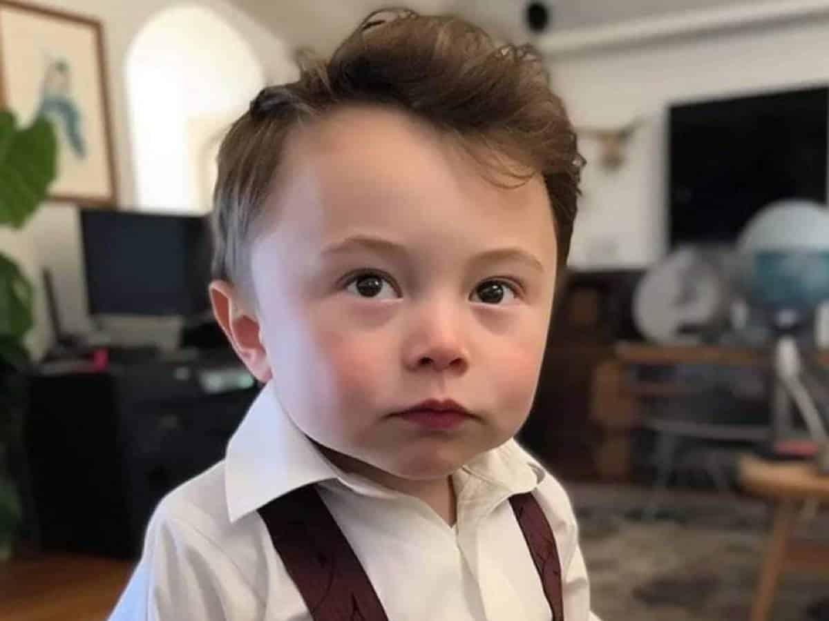 Elon Musk reacts to his AI-generated baby pic