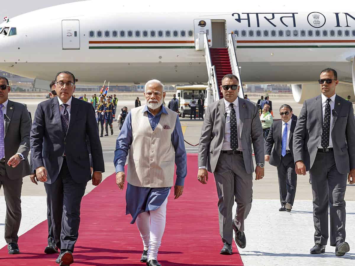 PM Modi meets Egyptian counterpart, top ministers