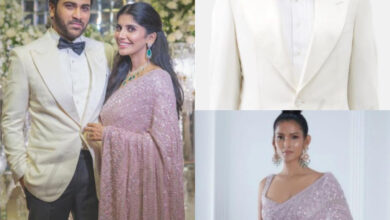 Cost of Sharwanand and Rakshitha Reddy's reception dress shocks you
