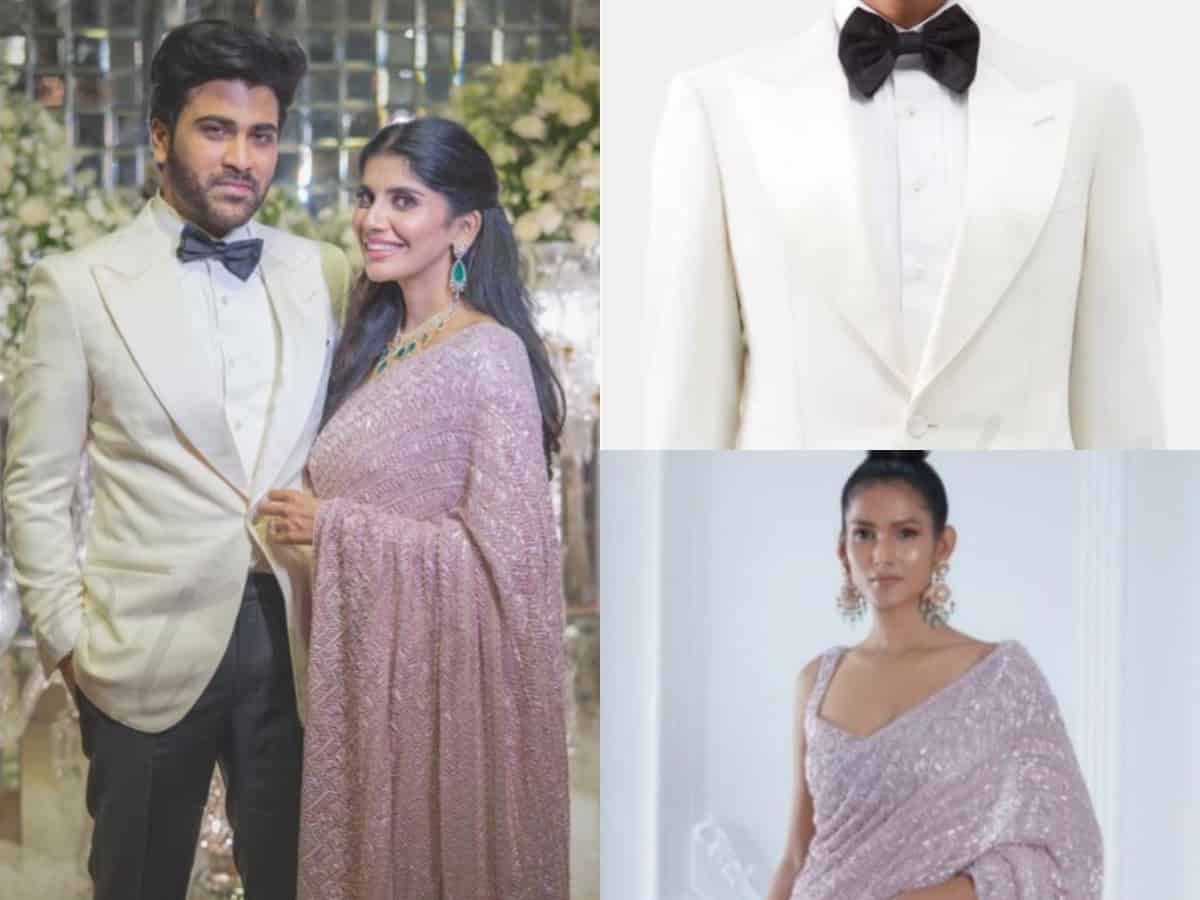 Cost of Sharwanand and Rakshitha Reddy's reception dress shocks you