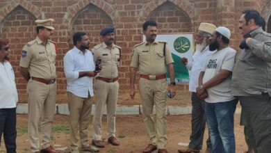 Vikarabad SP, N Koti Reddy visits Tandur Eidgah