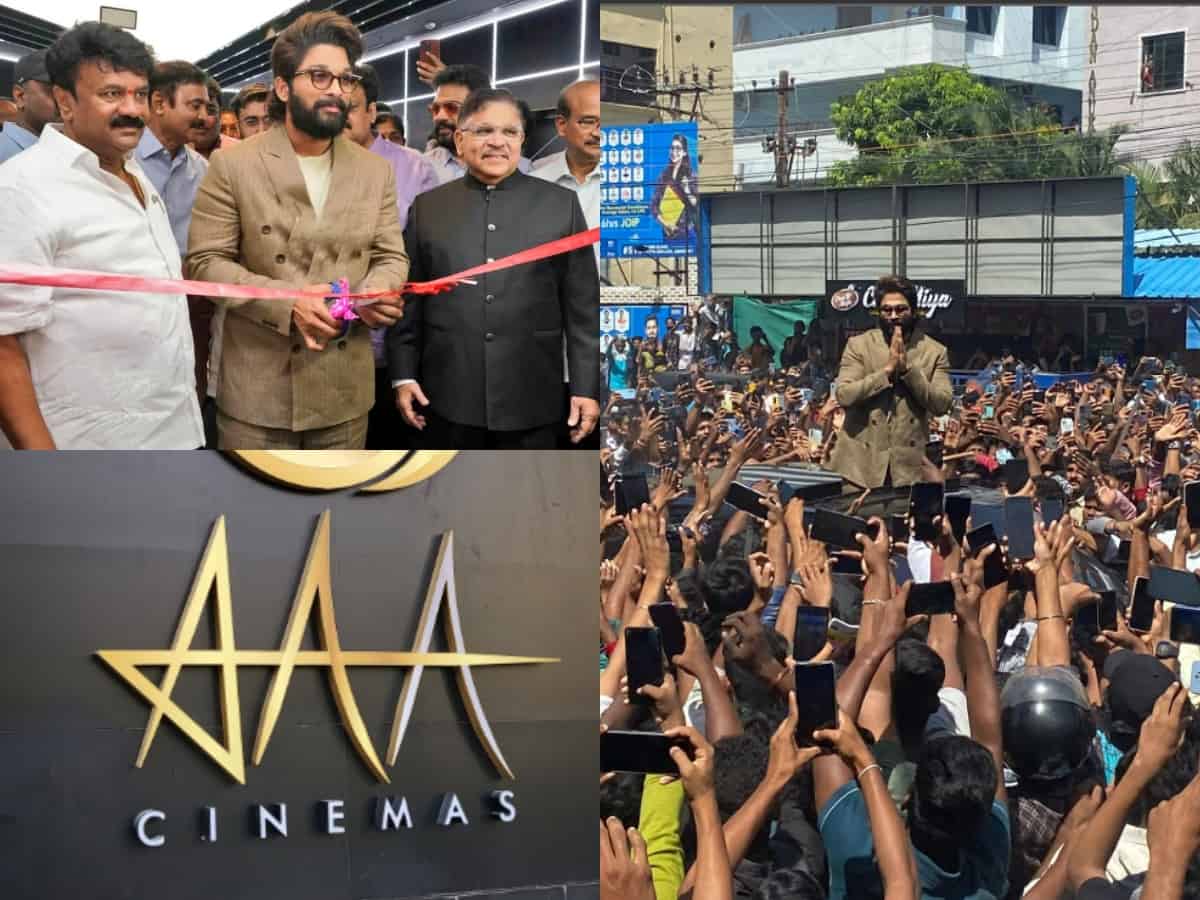 AAA Cinemas: Allu Arjun's arrival sends Ameerpet into a frenzy