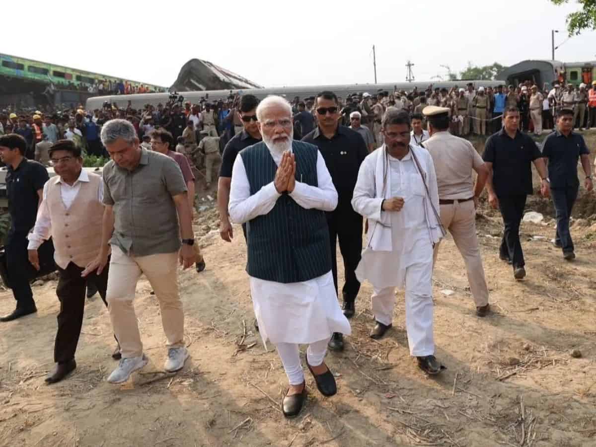 Odisha train accident: PM inspects train accident site; meets victims