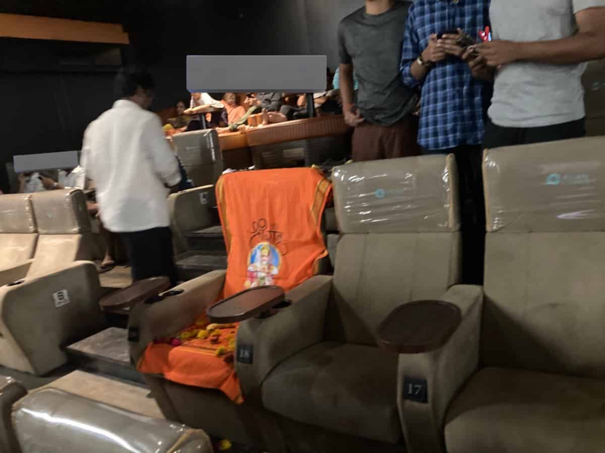 Watch: Moviegoer occupies Lord Hanuman's reserved seat in Hyderabad theatre