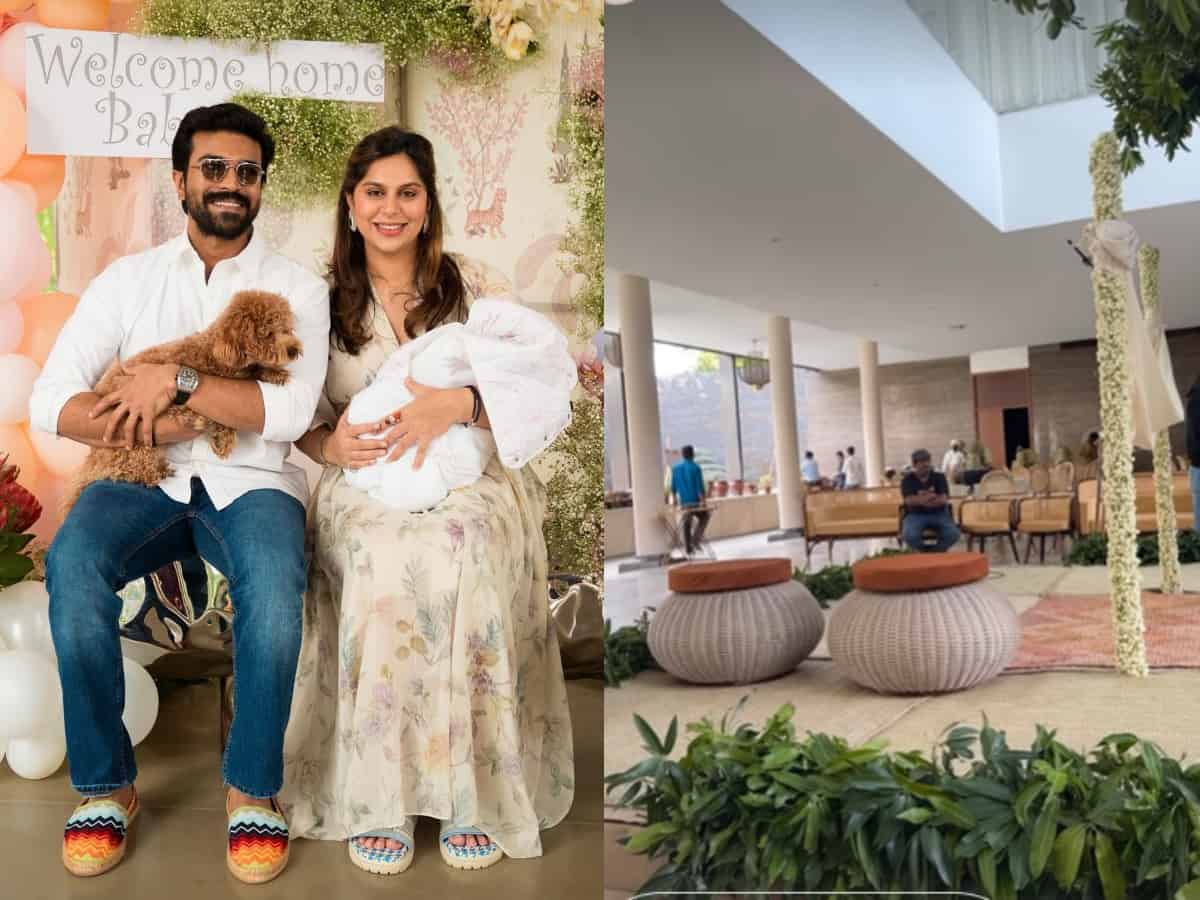 Ram Charan, Upasana's newborn's naming ceremony in Hyderabad