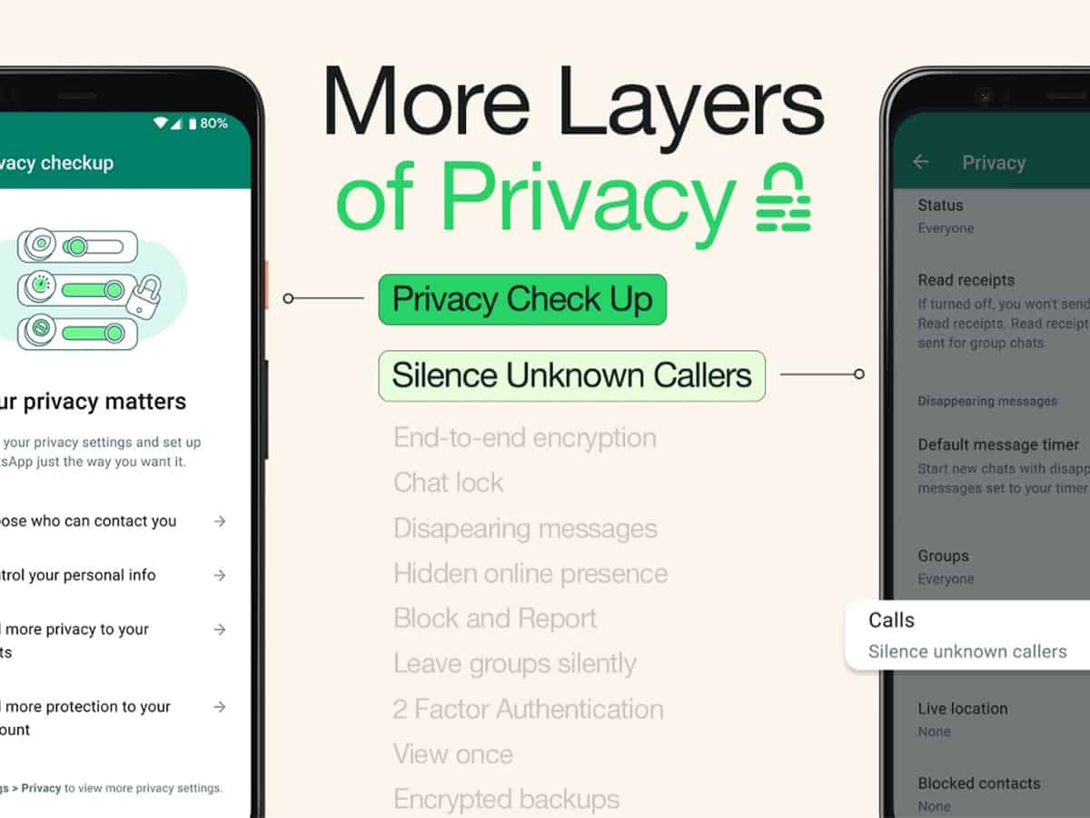 WhatsApp users can now silence incoming calls from unknown contacts