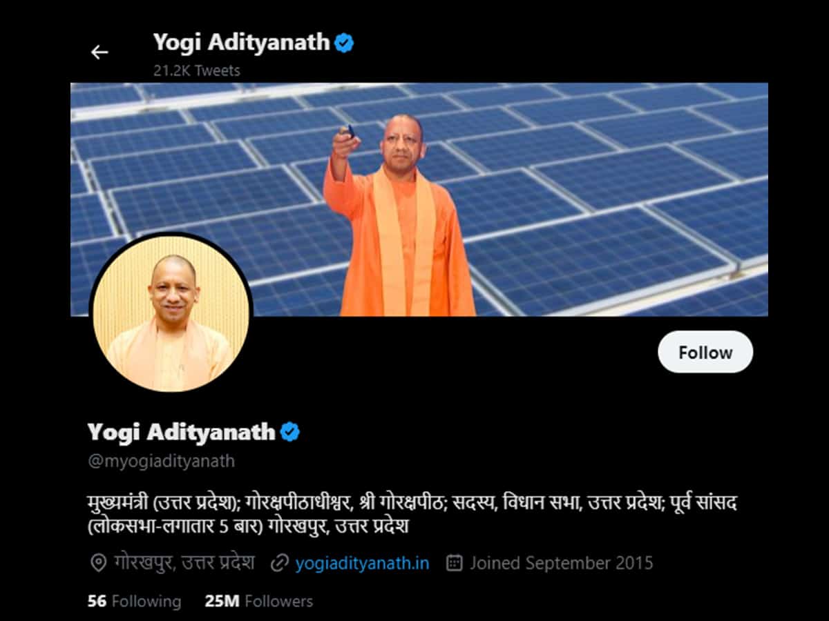 Yogi's Twitter following tops 25 mn mark