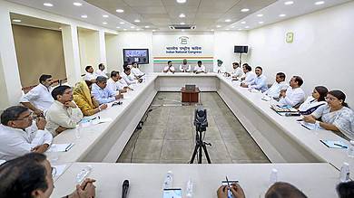 Congress meeting on Rajasthan
