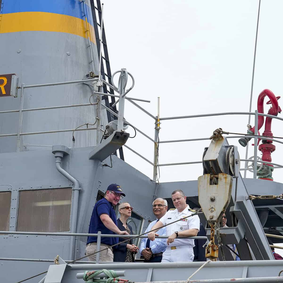 USNS Salvor docked at L&T Shipyard in Chennai