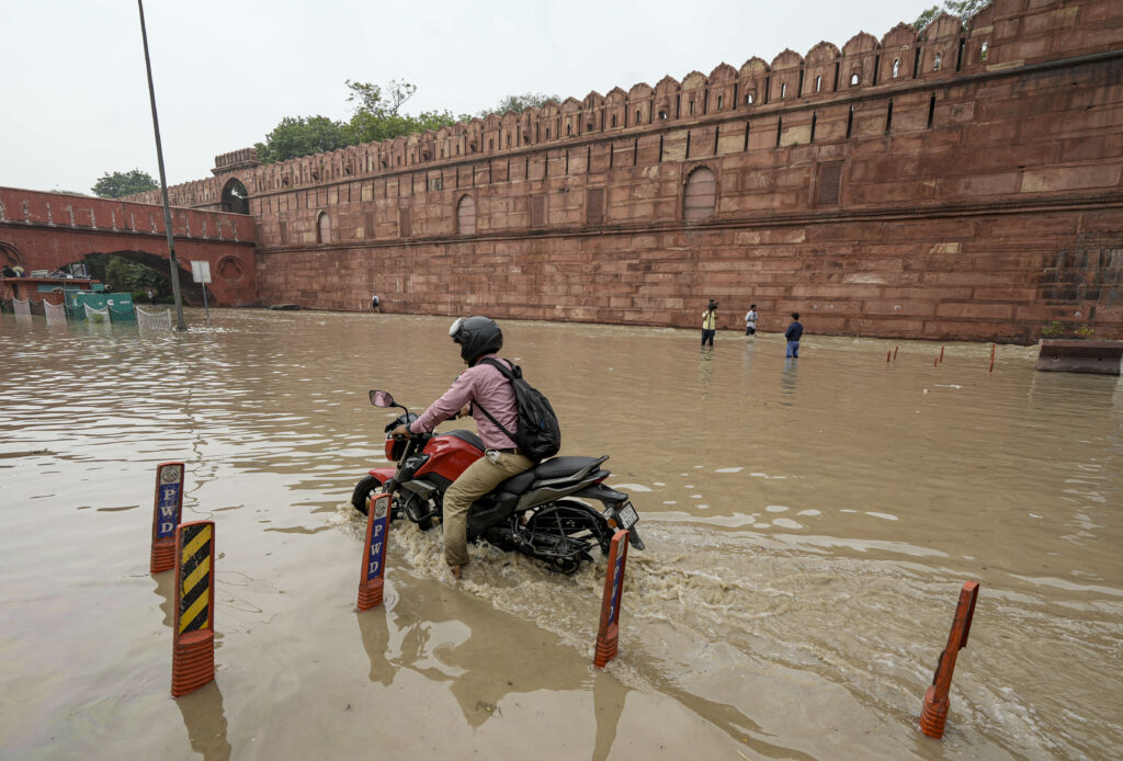 Flooded Yamuna River in Delhi