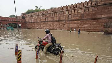 Flooded Yamuna River in Delhi
