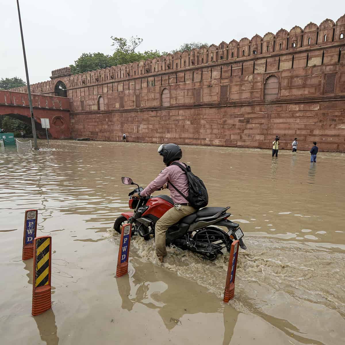 Flooded Yamuna River in Delhi