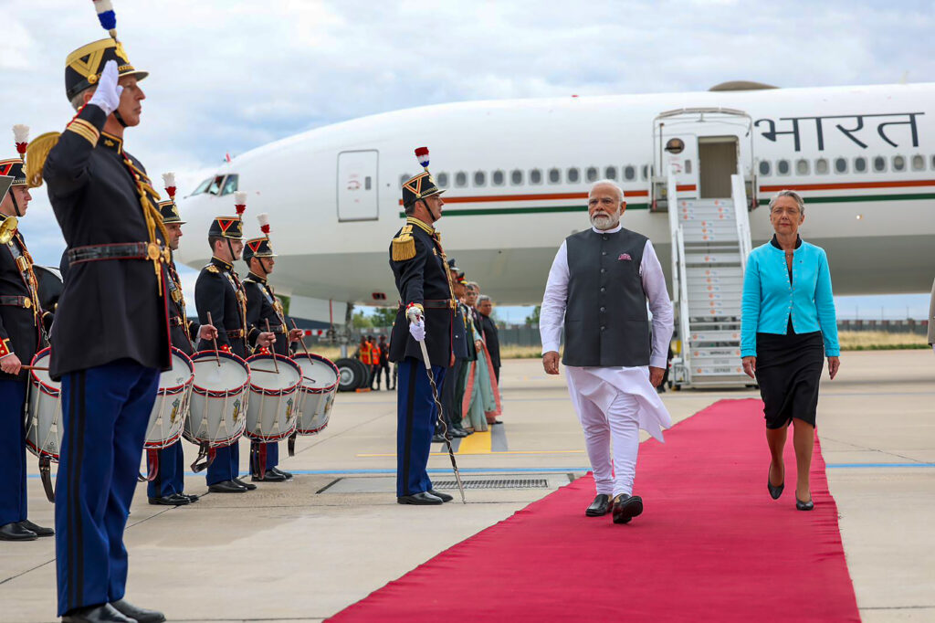 PM Narendra Modi arrives in Paris