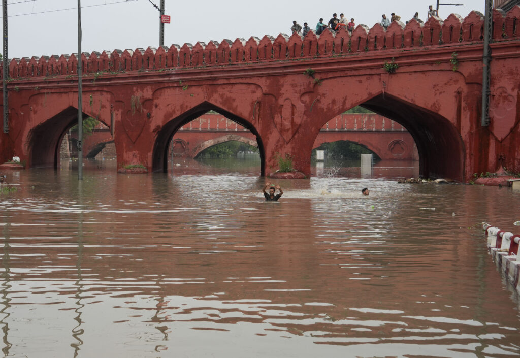 Flooding in Delhi after monsoon rains