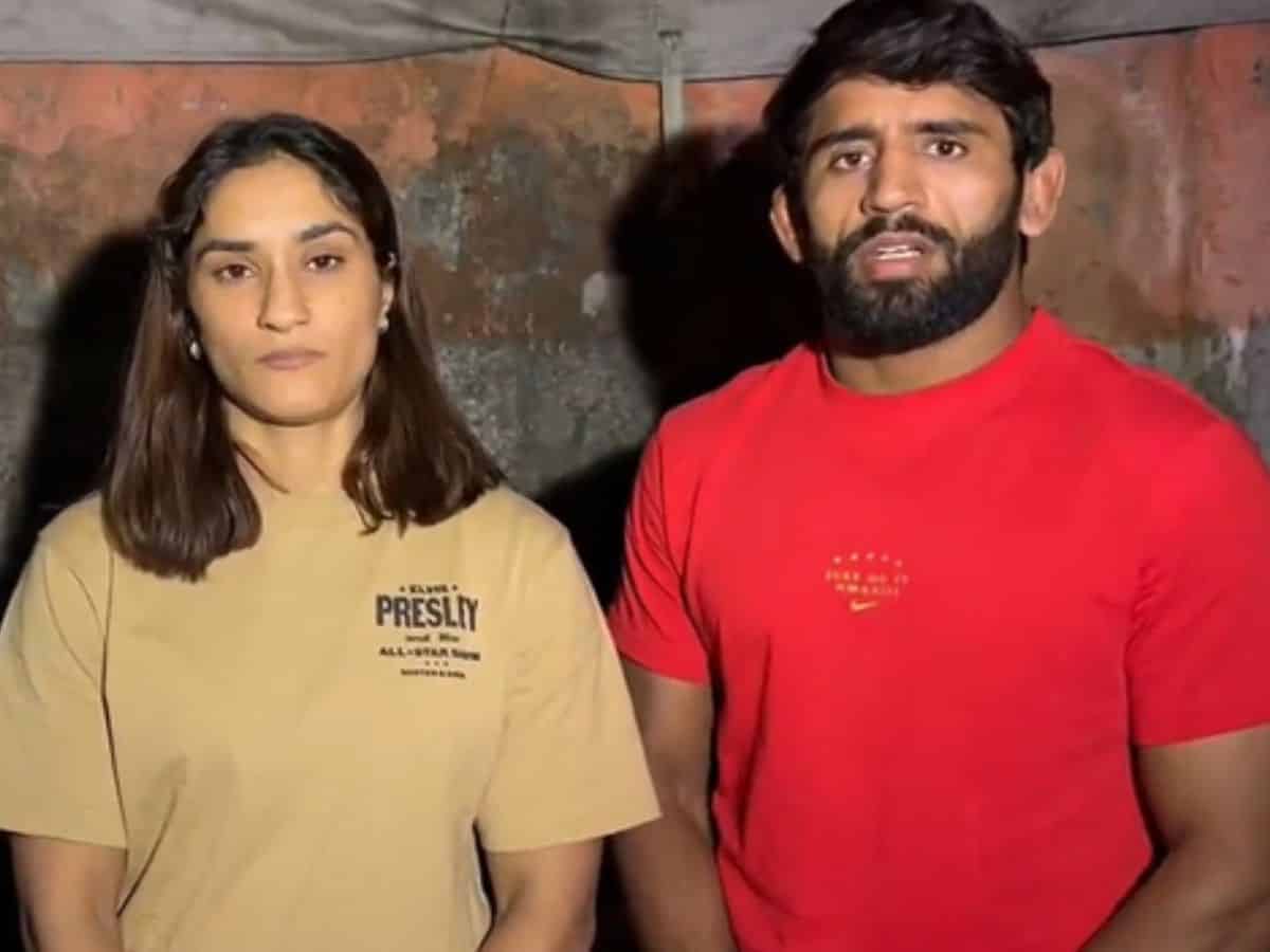 Bajrang Punia and Vinesh Phogat