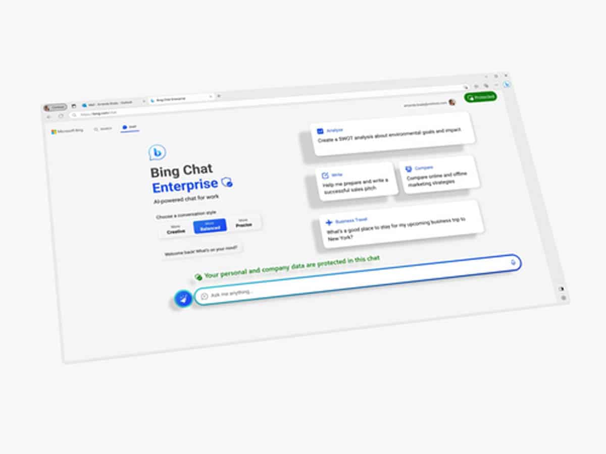 Microsoft introduces Bing Chat Enterprise for work