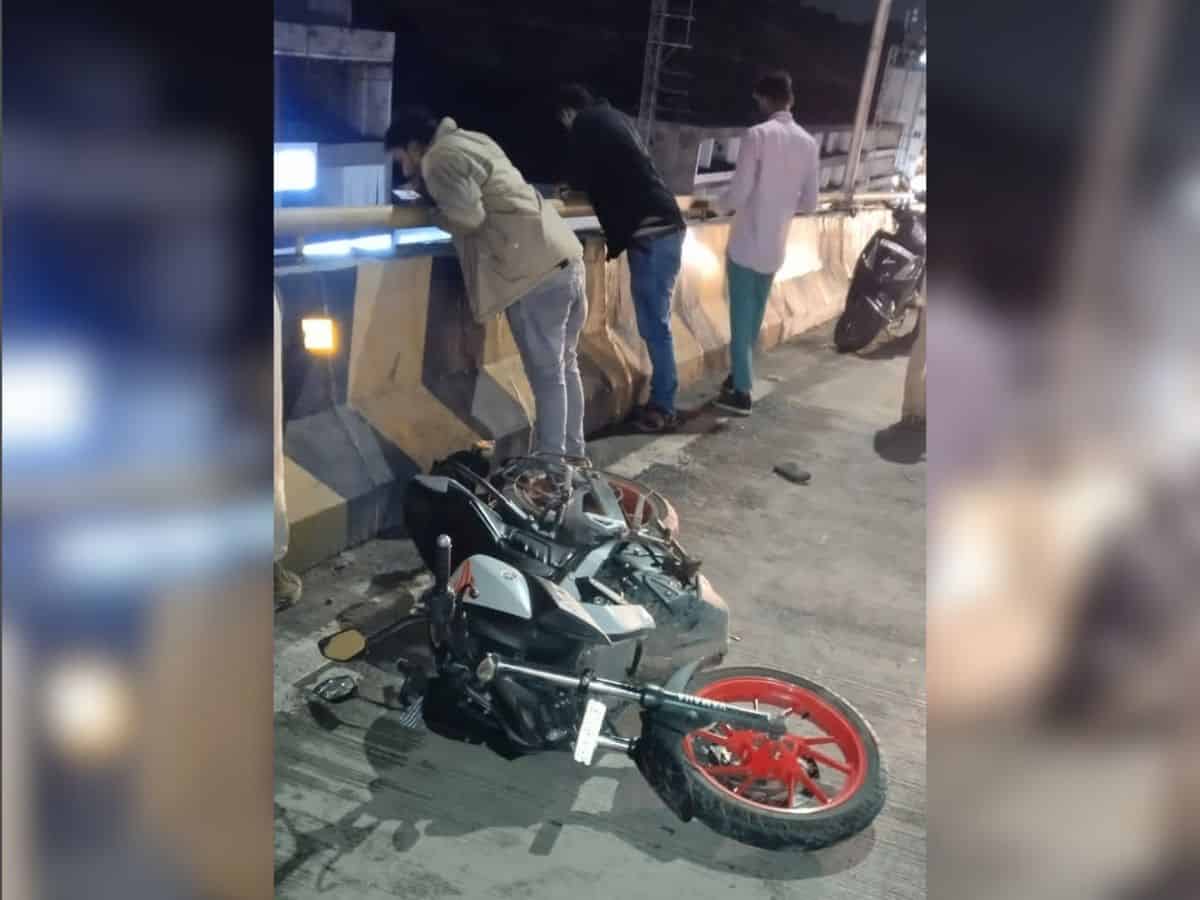 Hyderabad: Motorcycle falls off biodiversity flyover; 1 dead