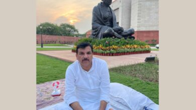 AAP's Sanjay Singh continues sit-in protest in Parliament premises
