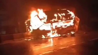 Hyderabad: Ambulance catches fire after hitting divider, 1 dead