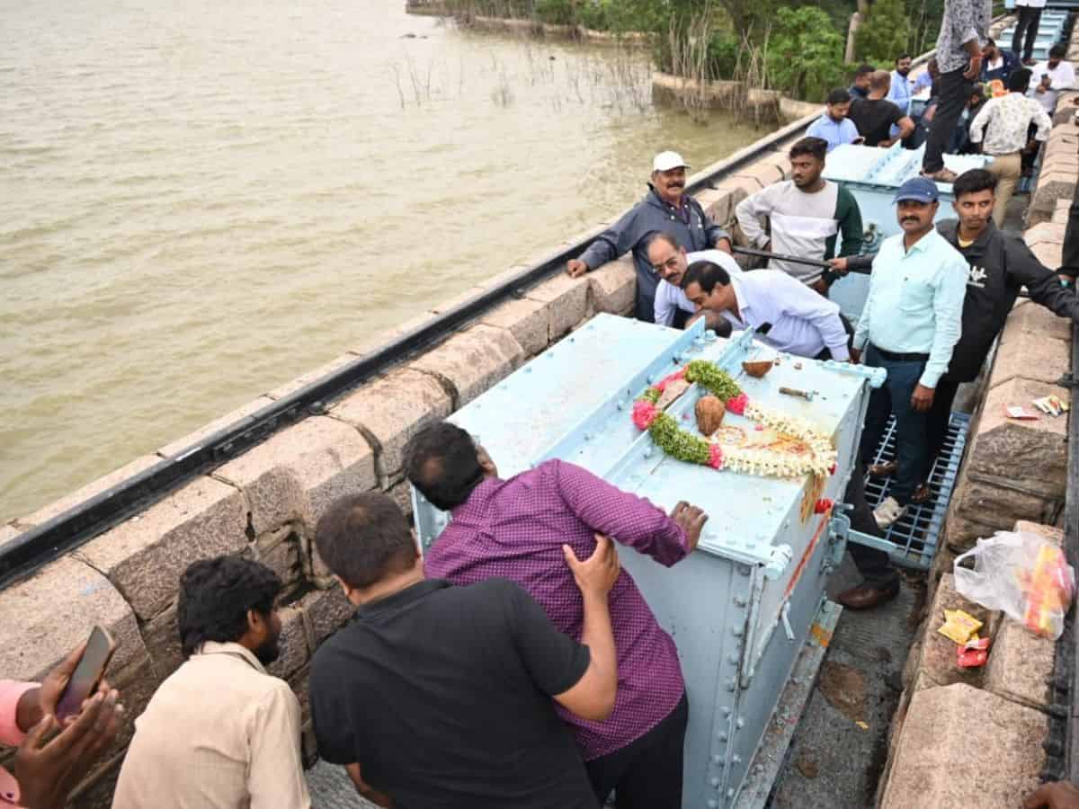 Telangana: 2 gates of Osman Sagar lifted; water released in Musi
