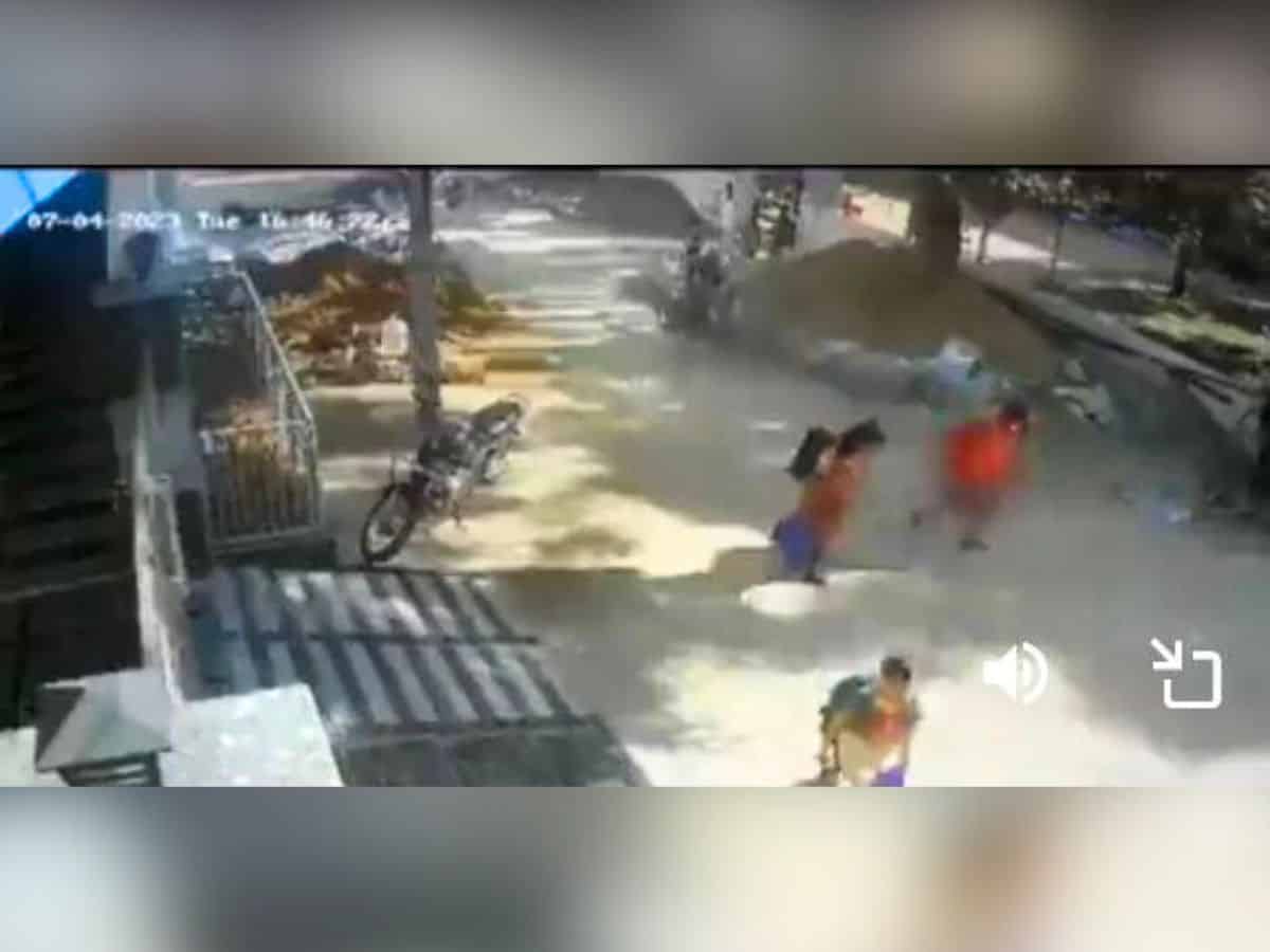 Watch: Speeding bike hits school girl in Hyderabad's Shadnagar