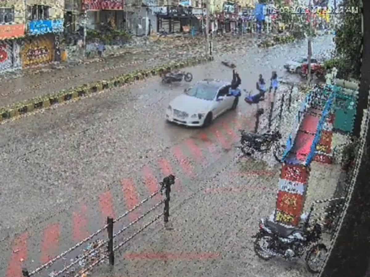 Karnataka: Girl student tossed in the air by speeding Jaguar