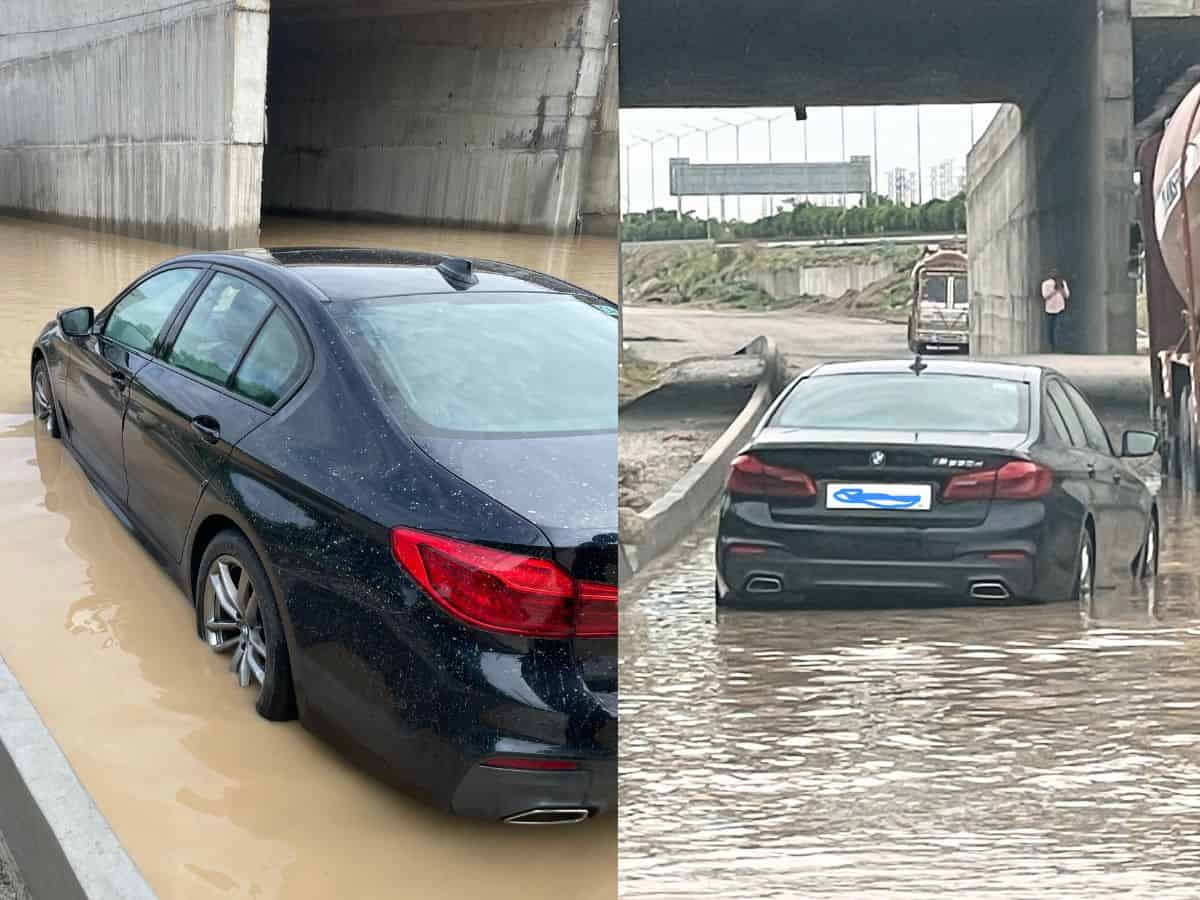 Hyderabad: BMW gets stuck in flooded ORR; owner incurs Rs 40L repair bill