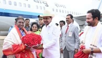 Prez Murmu reaches Hyderabad to attend Alluri's birth anniversary celebrations