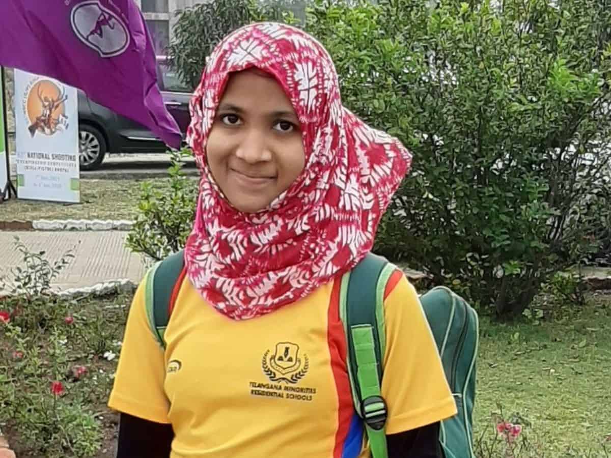 Hyderabad's youngest rifle shooter Mariya Taneem gets 'Pride of Telangana' award